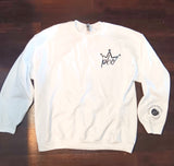 White Crew Neck Sweatshirt Cookies & Cream