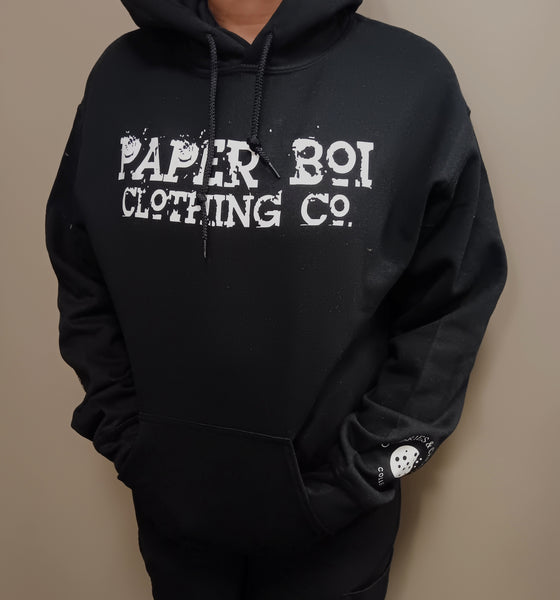 Black Hoodie Cookies Cream Paper Boi Clothing